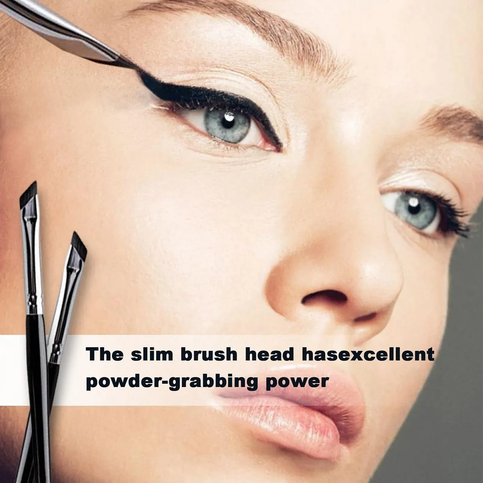 Пензлі для підводки Kirdume, тонка скошена плоска, фото №2