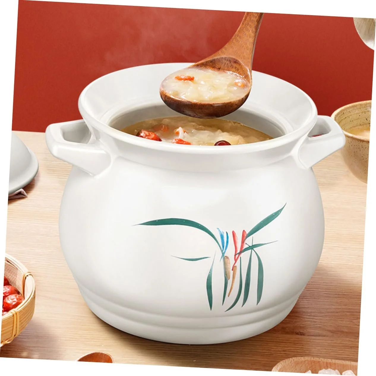 Кастрюля Toyvian керамическая термостойкая для супов и тушения, фото №4