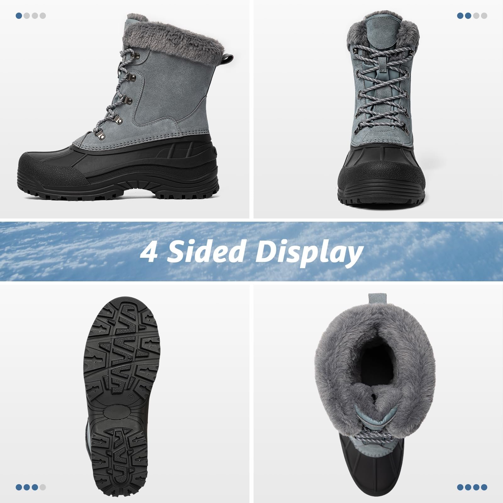 Чоловічі утеплені зимові черевики FREE SOLDIER Водонепроникні Нековзкі, фото №7