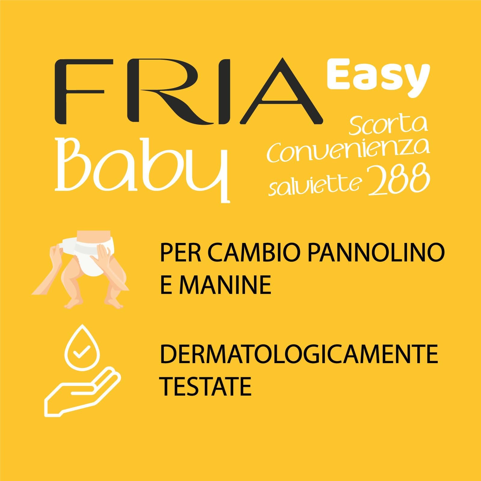 Серветки Fria Easy Baby для зміни підгузків з алое вера та екстрактом меду, зі зволожуючим ефектом для шкіри, 288 штук в упаковці, фото №6