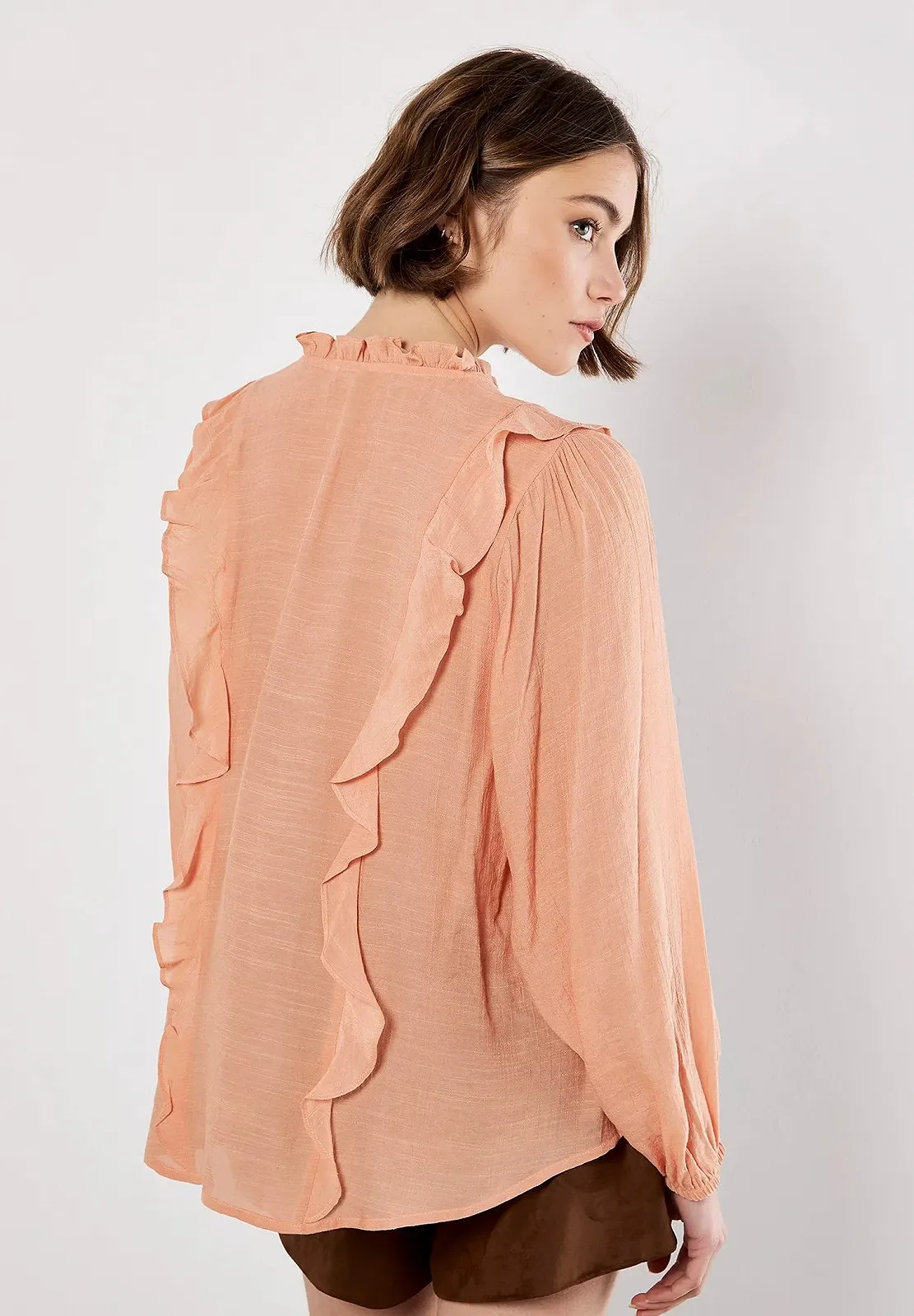 Женская блузка MAVI LACE DETAIL BLOUSE Brandied Apricot - M, фото №3 Женская блузка MAVI LACE DETAIL BLOUSE Brandied Apricot - M, фото №3