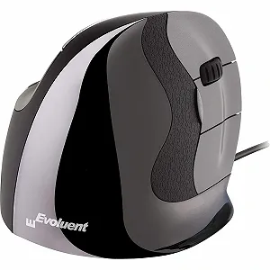 Провідна вертикальна миша Evoluent VerticalMouse D Large / USB / Лазерний / 6 кнопок / Чорна - Фото 1
