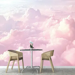 Фотошпалери Рожеві хмари 3D 300 x 210 см synthetic.ua - Фото 1