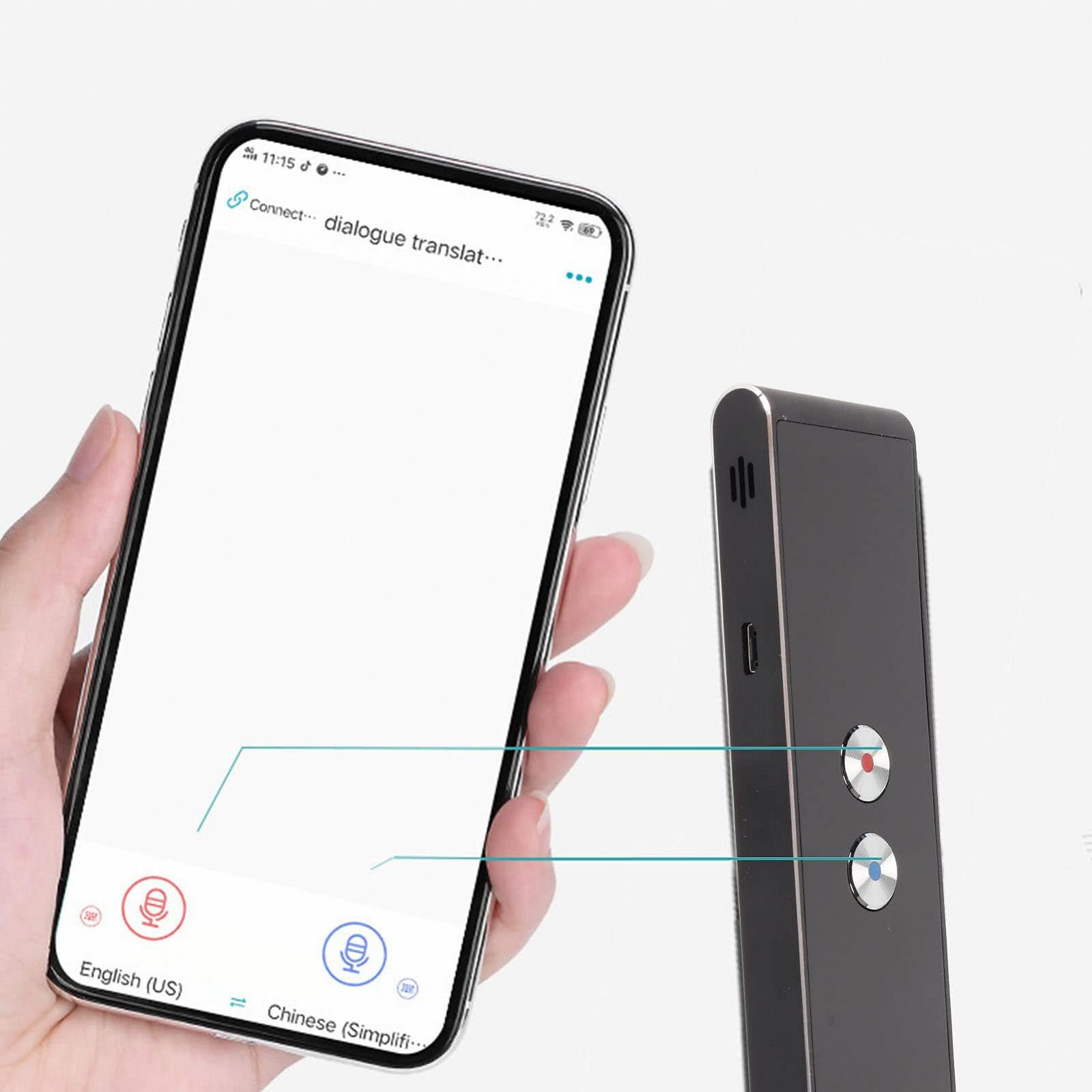 Пристрій для усного перекладу 96 мов, інтелектуальний перекладач іноземних мов Батарея 400mAh, фото №3