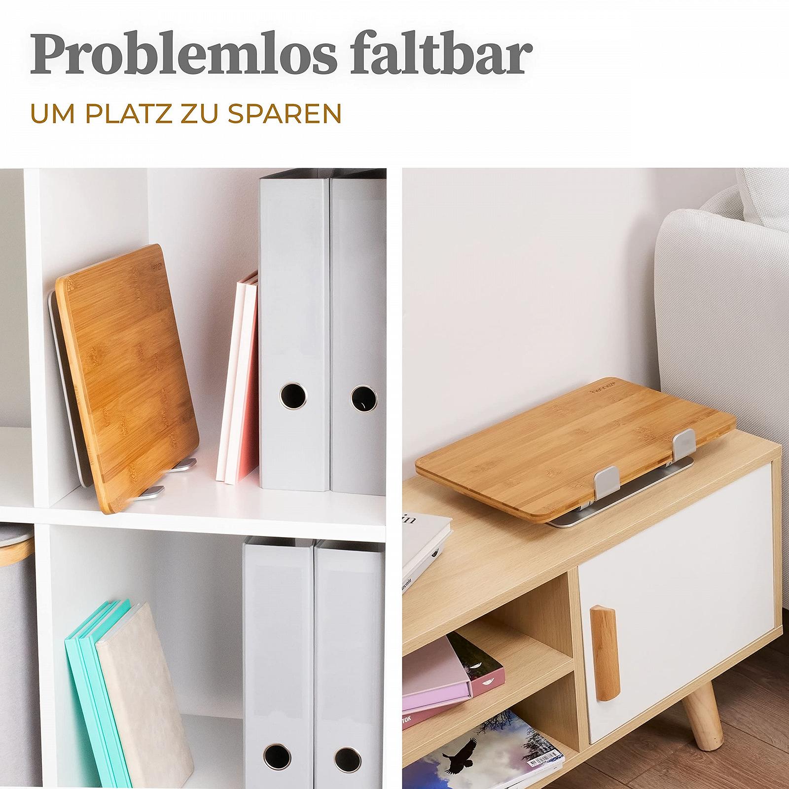 Подставка для ноутбука HENNEZ деревянная с регулировкой высоты, фото №8 Подставка для ноутбука HENNEZ деревянная с регулировкой высоты, фото №8