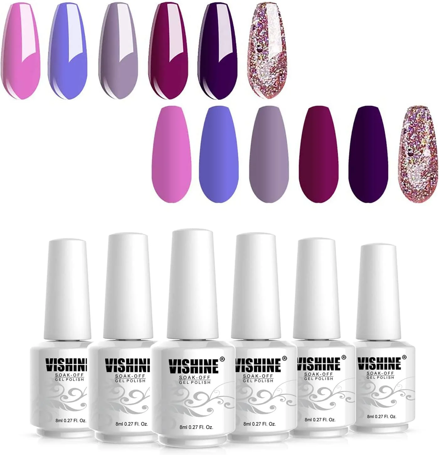 Гель-лак Vishine, набір 8 мл, фото №1