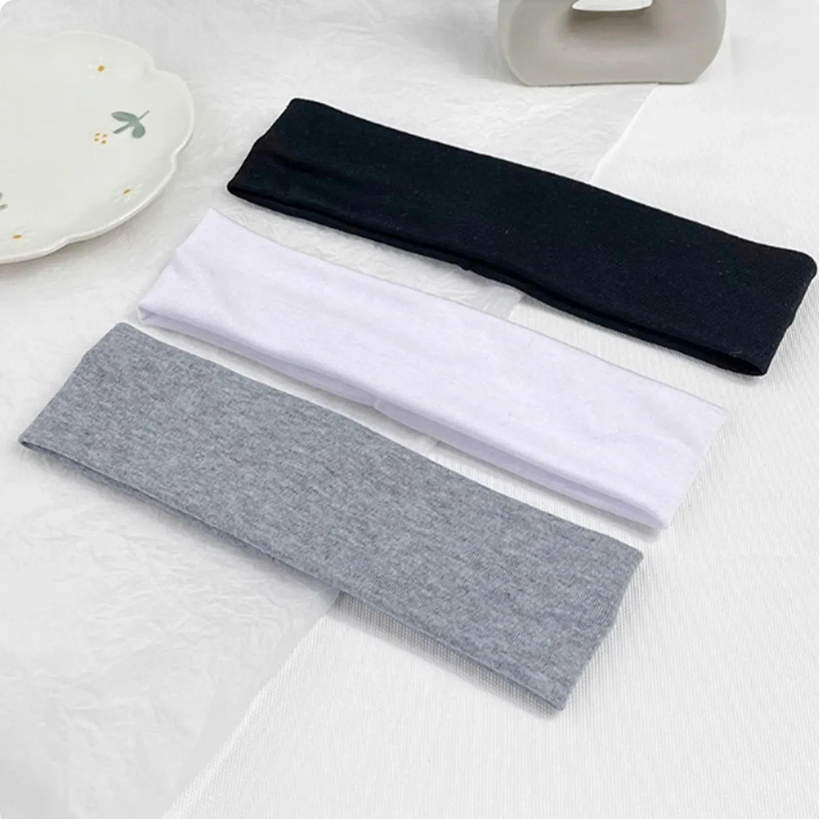 Набір широких пов'язок на голову (3 шт.), еластичні, фото №6