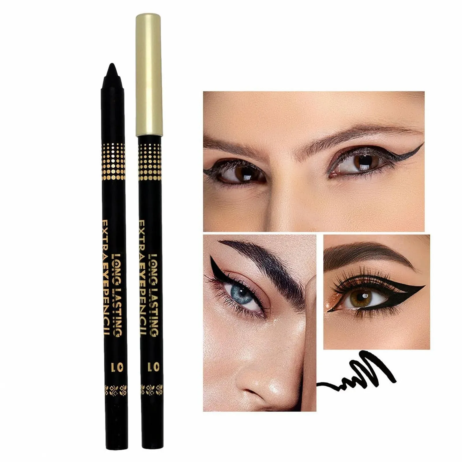 Подводка для глаз Silver, гелевая, с блестками, быстросохнущая, фото №7