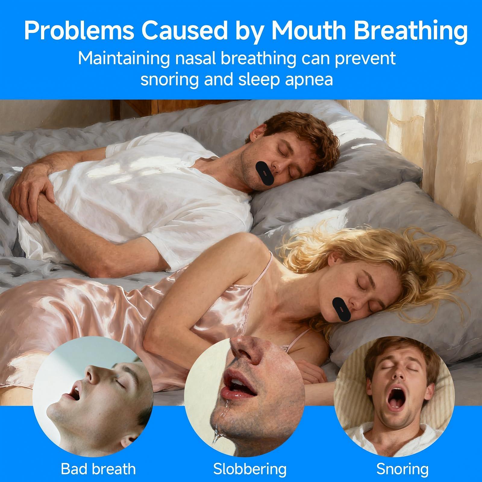 Ленты для рта (60 шт.) для сна, гипоаллергенные, для остановки храпа, улучшают сон и дыхание., фото №5