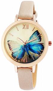 Жіночий годинник Excellanc Метелик Рожевий Золото Аналоговий Штучна Шкіра Кварцовий Наручний Годинник, різнокольоровий, Ремінець - Фото 1