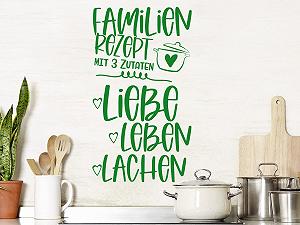 Наклейка на стіну GRAZDesign Kitchen Family Recipe 88 x 50 см Gold (091) - Фото 1