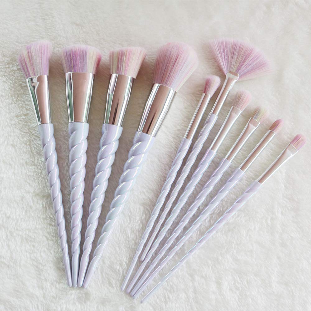 Набор кистей для макияжа Yang Xin Luxury Unicorn Series из шерсти для основы теней контурирования лица 10 шт., фото №5