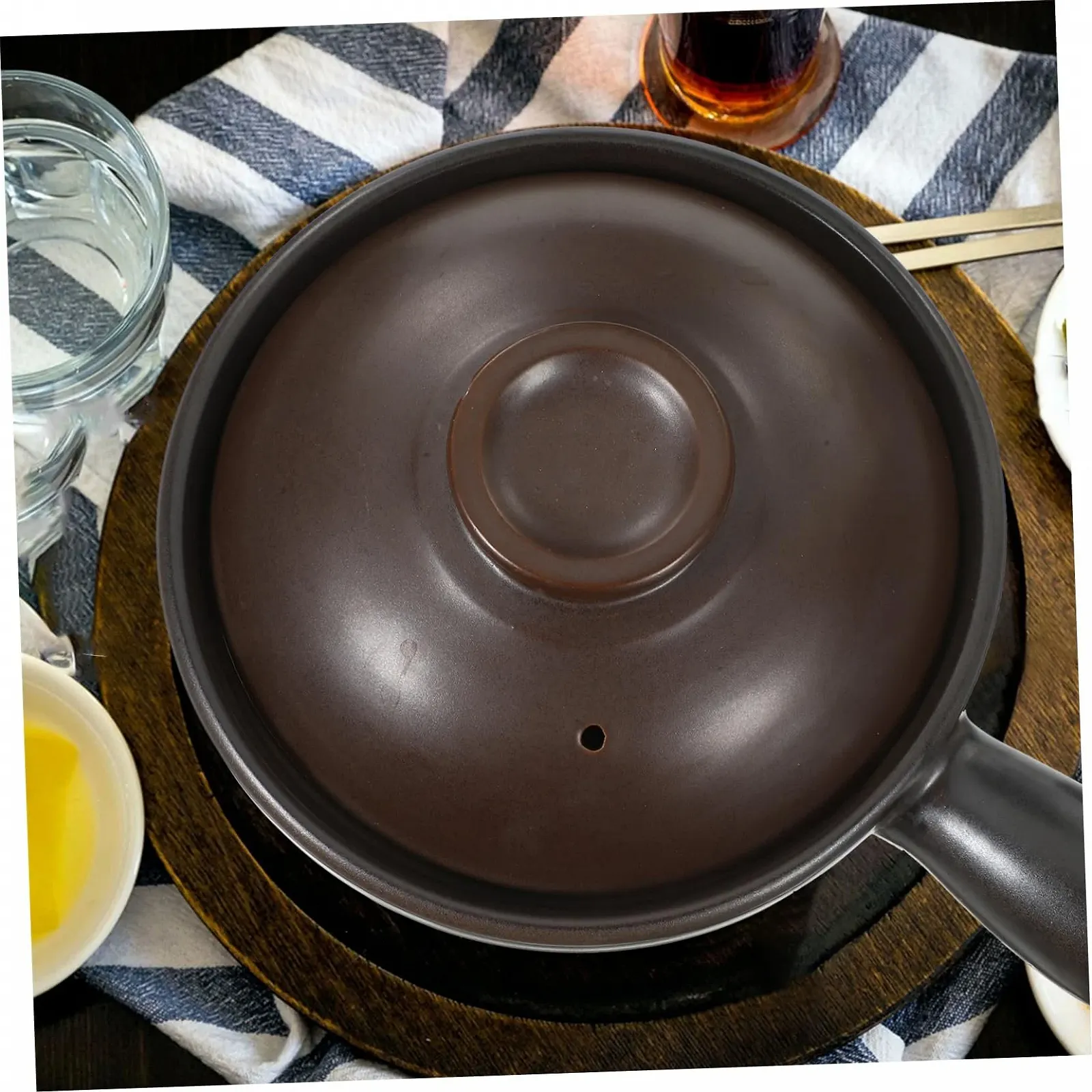 Кастрюля для супа VALICLUD керамическая традиционная с одной ручкой жаростойкая, фото №2