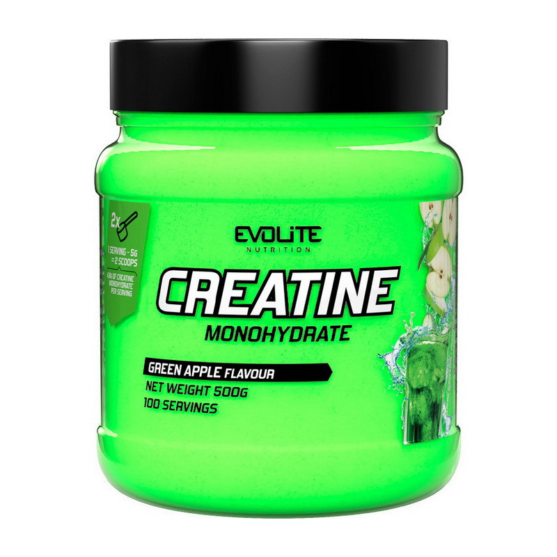 Creatine Monohydrate 500 g green apple, фото №1