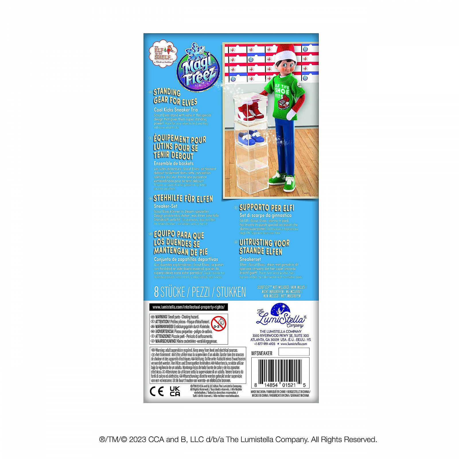 Одяг The Elf on The Shelf MagiFreez Cool Sneaker Set з футболкою та 3 парами кросівок для помічника ельфа, фото №4 Одяг The Elf on The Shelf MagiFreez Cool Sneaker Set з футболкою та 3 парами кросівок для помічника ельфа, фото №4