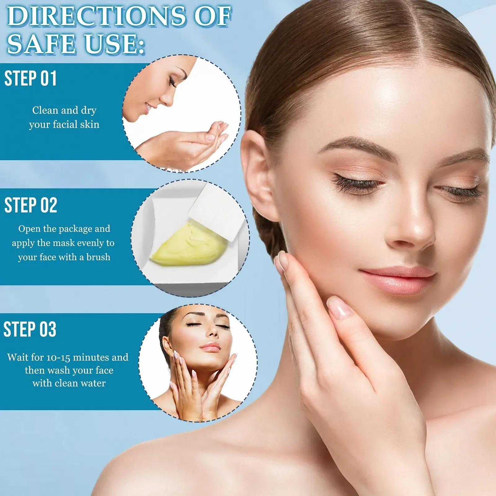 Маска для обличчя Zombie (8 шт.) Зволоження, проти зморшок, очищення та освітлення, фото №5