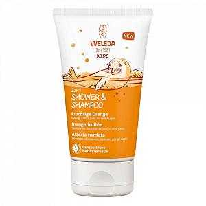 Детский гель Weleda Kids 2 в 1 Shower & Shampoo Fruity Orange 150 мл - Фото 1