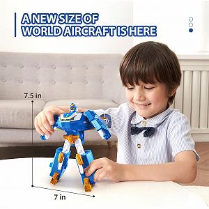 Трансформер Super Wings 2-в-1 Мини Мировой Самолет, Синий synthetic.ua - Фото 1