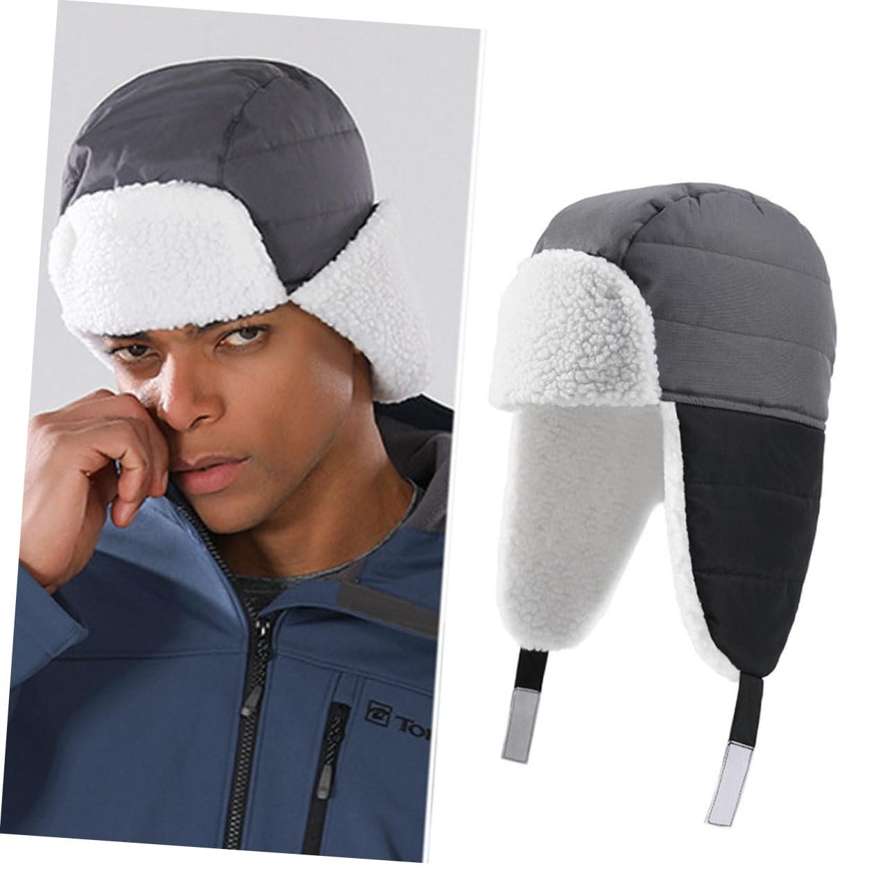 Шапка Healvian Шапка-пилот с ушанками Ветрозащитная, фото №4 Шапка Healvian Шапка-пилот с ушанками Ветрозащитная, фото №4