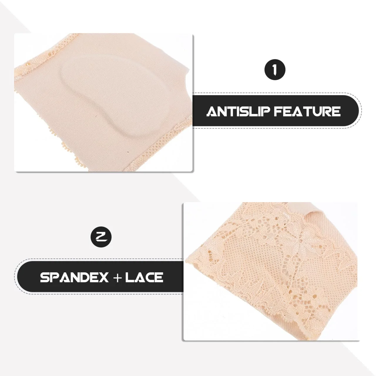 Шкарпетки з пальцями Brand Invisible Half Soles з подушечками комфорту, 2 пари, фото №4