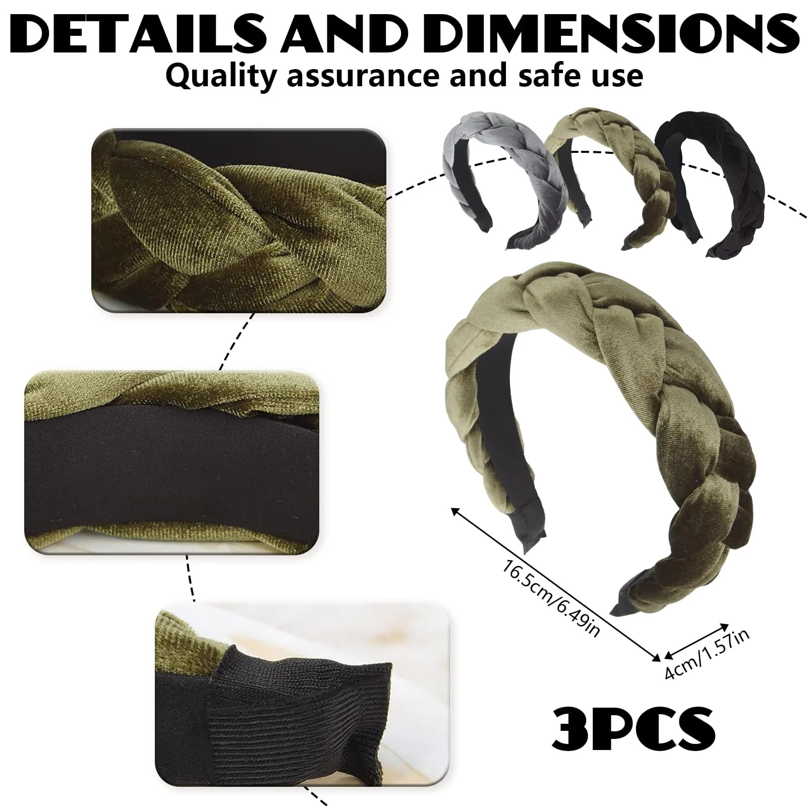 Обруч Оксамитовий Плетений, фото №3