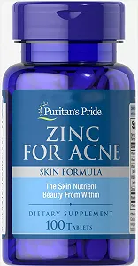 Витамины Puritan's Pride Zinc for Acne 100 таблеток 4384301704