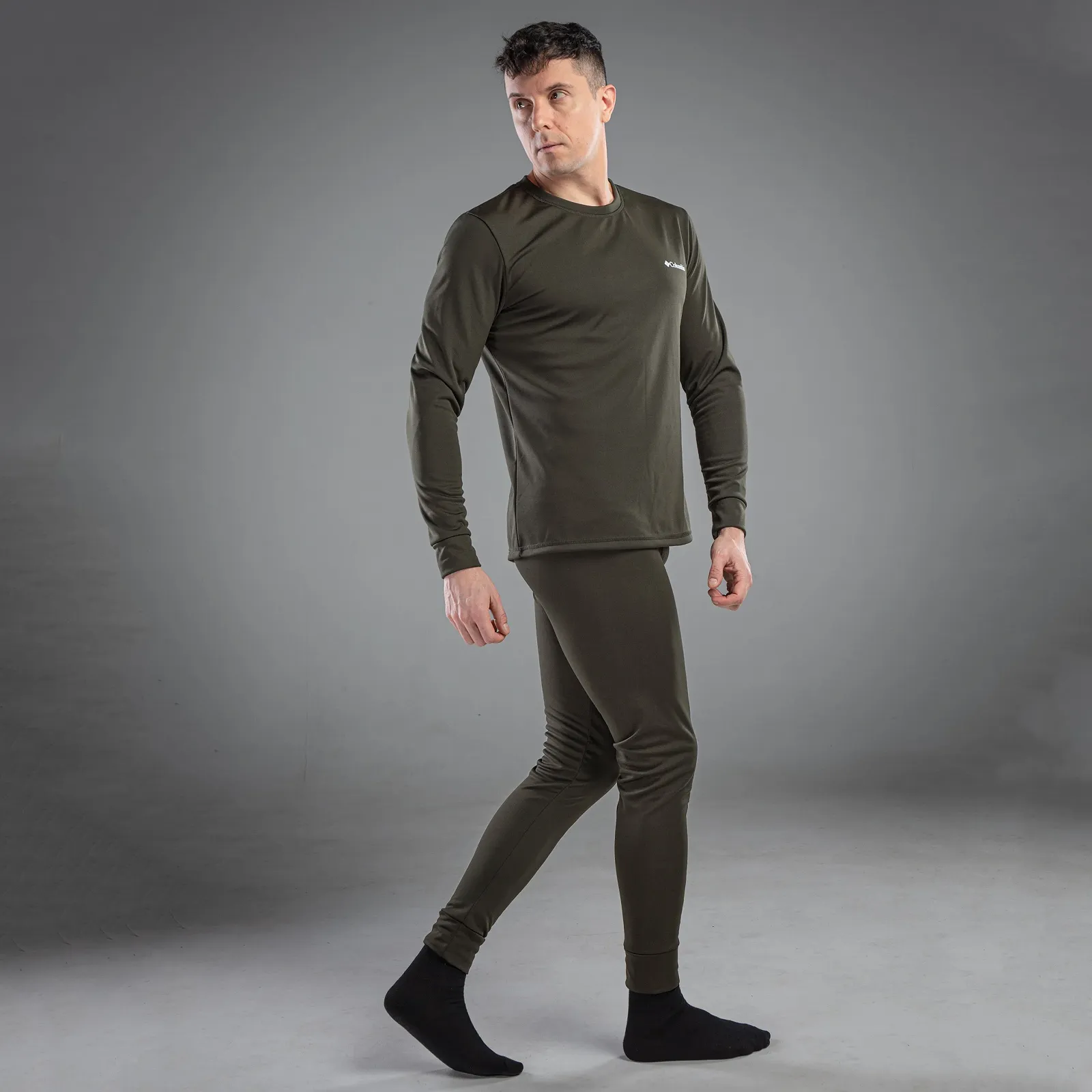 Чоловіча термобілизна Columbia хакі комплект зимовий на флісі, фото №9 Чоловіча термобілизна Columbia хакі комплект зимовий на флісі, фото №9