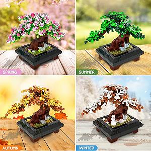 Набор INSOON 4 в 1 Flower Bonsai Tree 612 шт Cherry Blossom Flowers Kit Botanical Series synthetic.ua - Фото 1