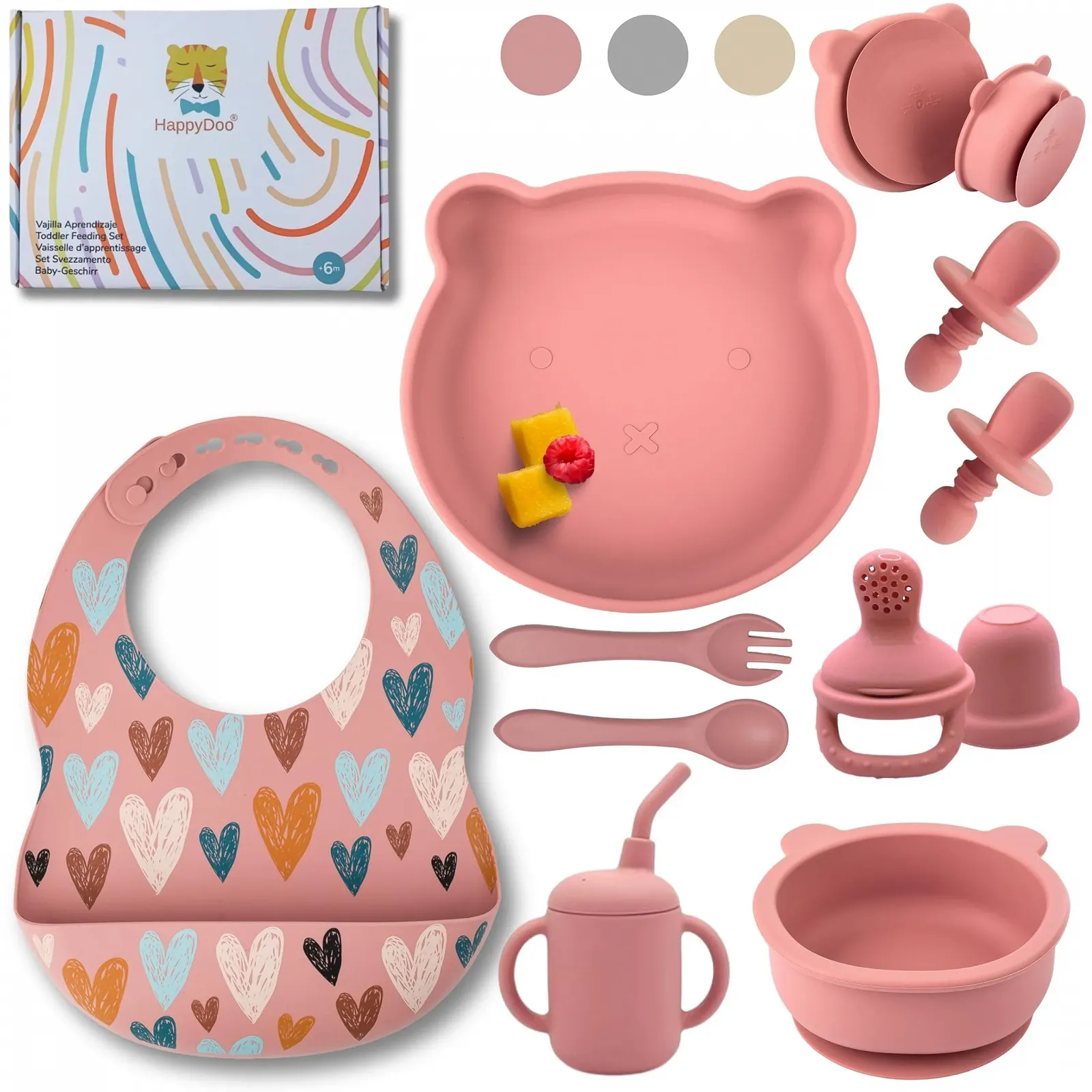 Набір дитячого посуду HappyDoo | 12 предметів, фото №1