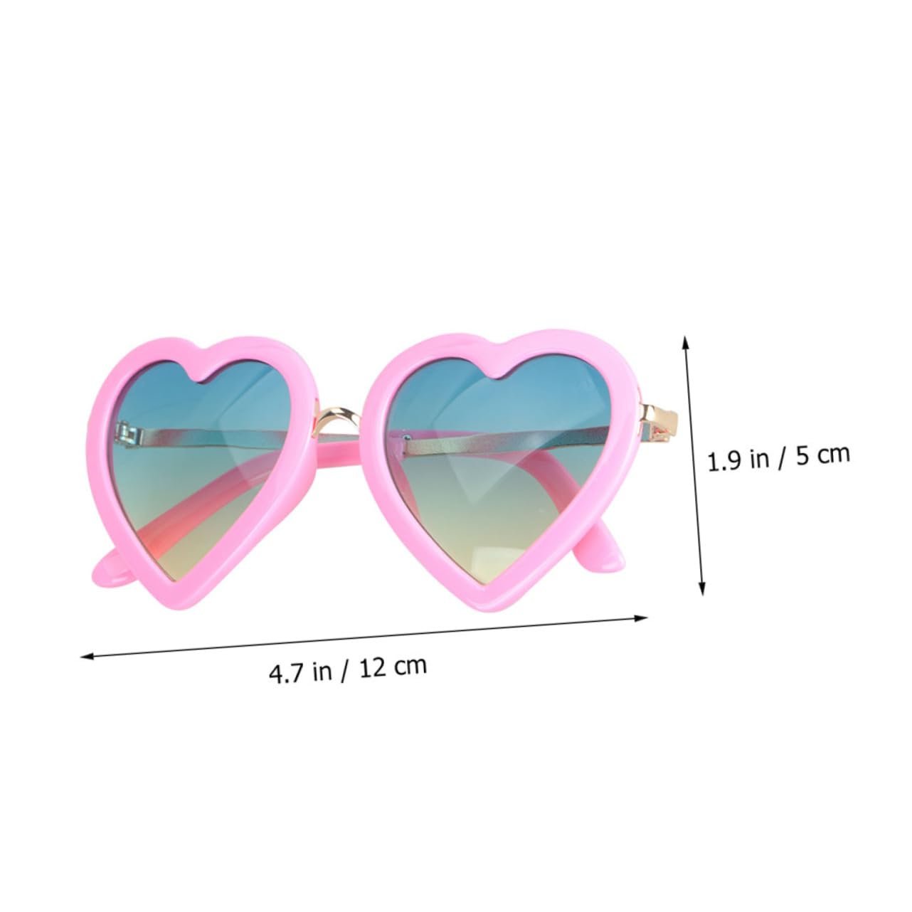 Сонцезахисні окуляри Серце (4 шт) PACKOVE Зелені Стильні, фото №8