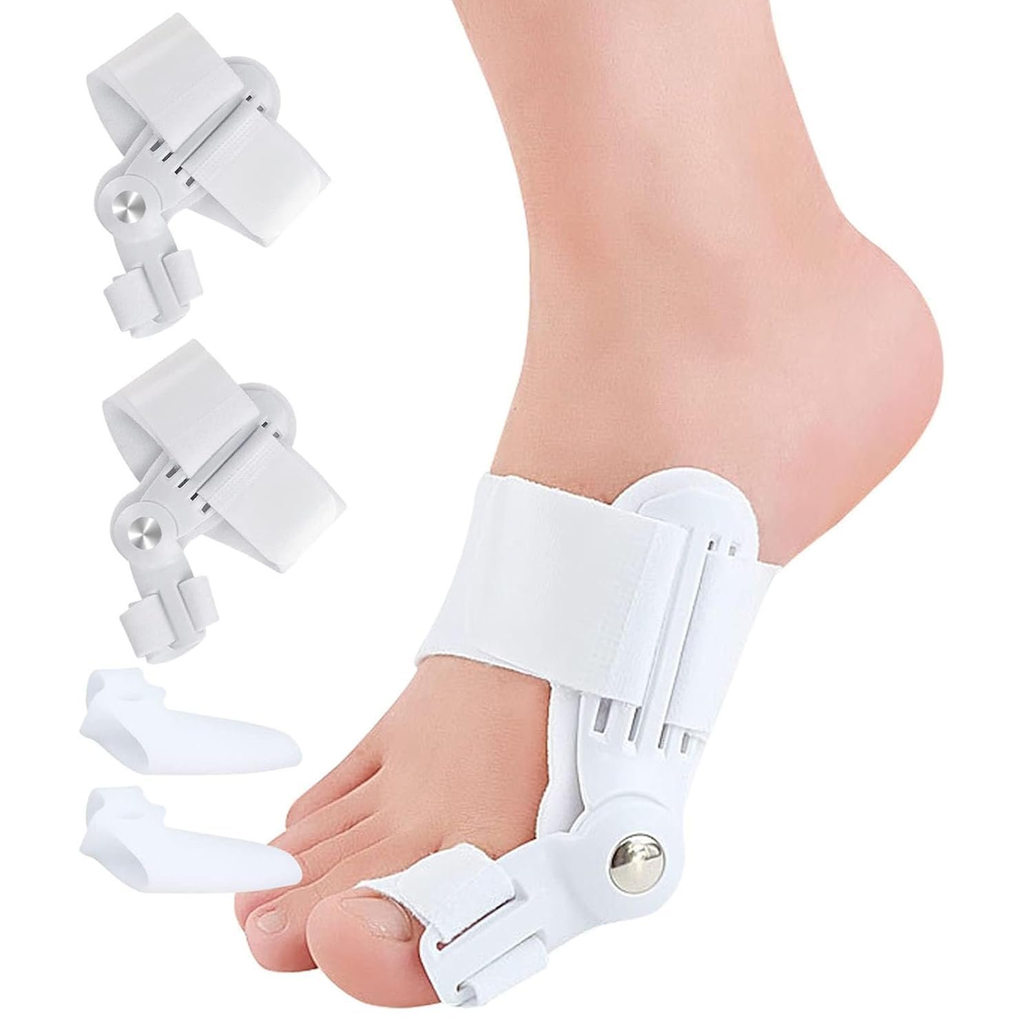 Розпірка великого пальця стопи для чоловіків і жінок, 1 пара, коректор вальгусної деформації, регульована, фото №1