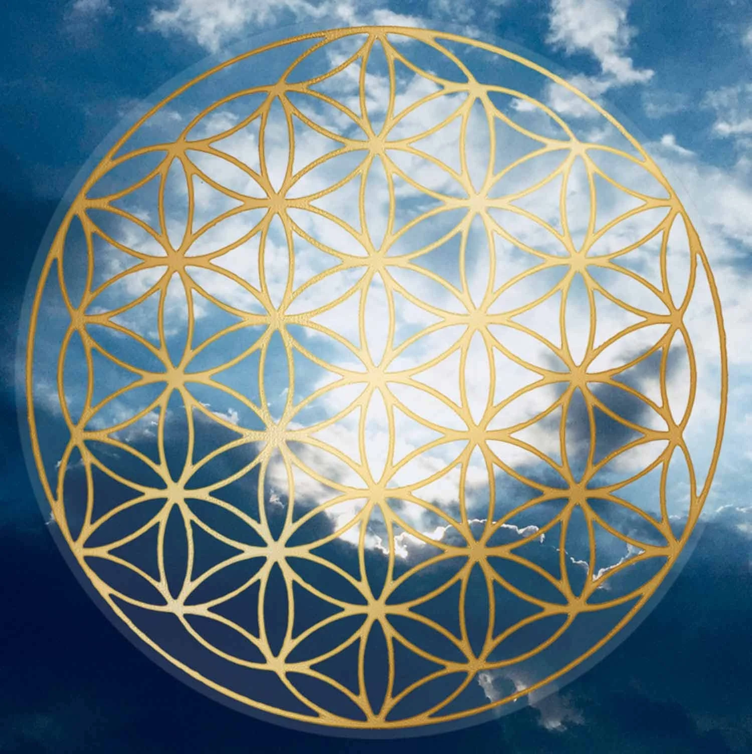 Наклейки Flower of Life 3 см 50 шт. золоті, фото №4