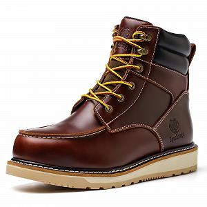 Ботинки Epochsaga Waterproof Soft Moc Toe Industiral & Construction Work 6 дюймов Коричневый/Черный - Фото 1