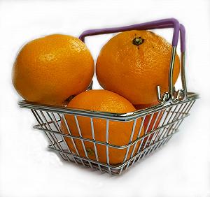 Корзина для продуктов 14 см точная копия корзины из супермаркета КК-001 Фиолетовая металл synthetic.ua - Фото 1