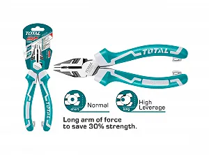 Універсальні плоскогубці TOTAL посилені Хром-ванадій Ергономічна волоконна ручка 180 мм synthetic.ua - Фото 1