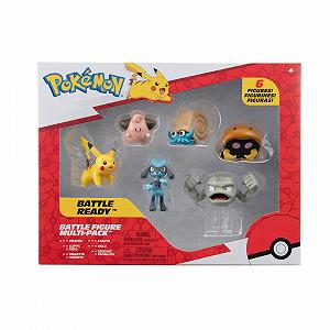 Фігурка для битви Pokémon Pikachu, Cleffa, Riolu, Geodude, Omanyte & Kabuto, 5 см, 6 шт. synthetic.ua - Фото 1