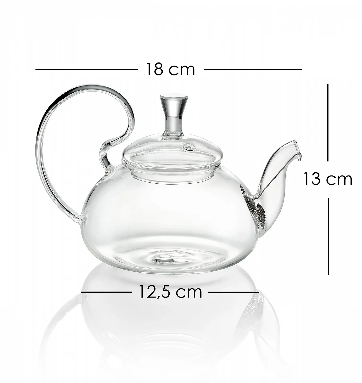 Чайник-заварник Стеклянный TEA SOUL с носиком из нержавеющей стали 500 мл, фото №3