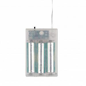 Гирлянда Lights4fun Micro LED, теплый белый, серебряные листья, питание от батареек, таймер synthetic.ua - Фото 1