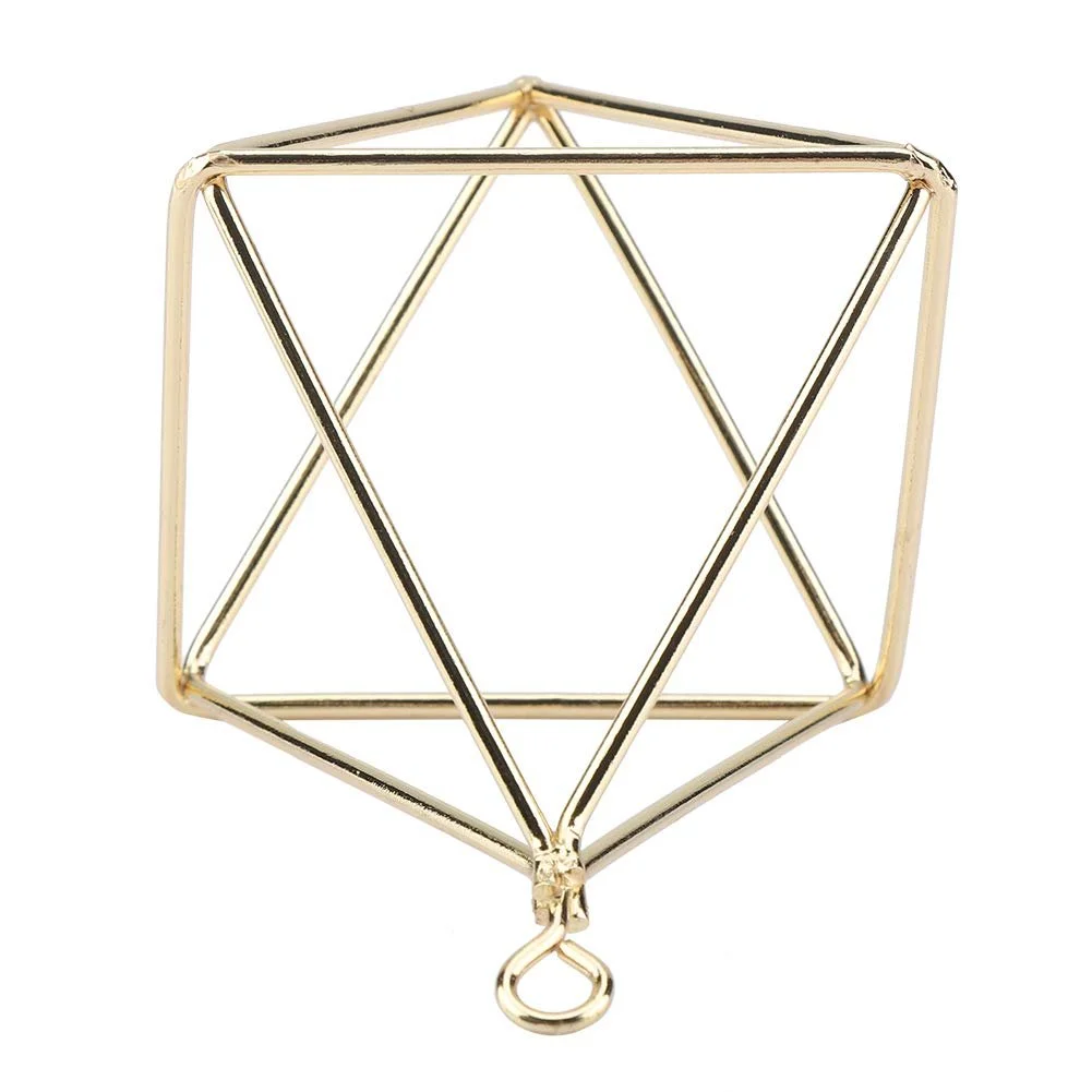 Держатель для воздушных растений Garosa Геометрический Железная проволока 6 x 6 x 9 см Золотой, фото №4
