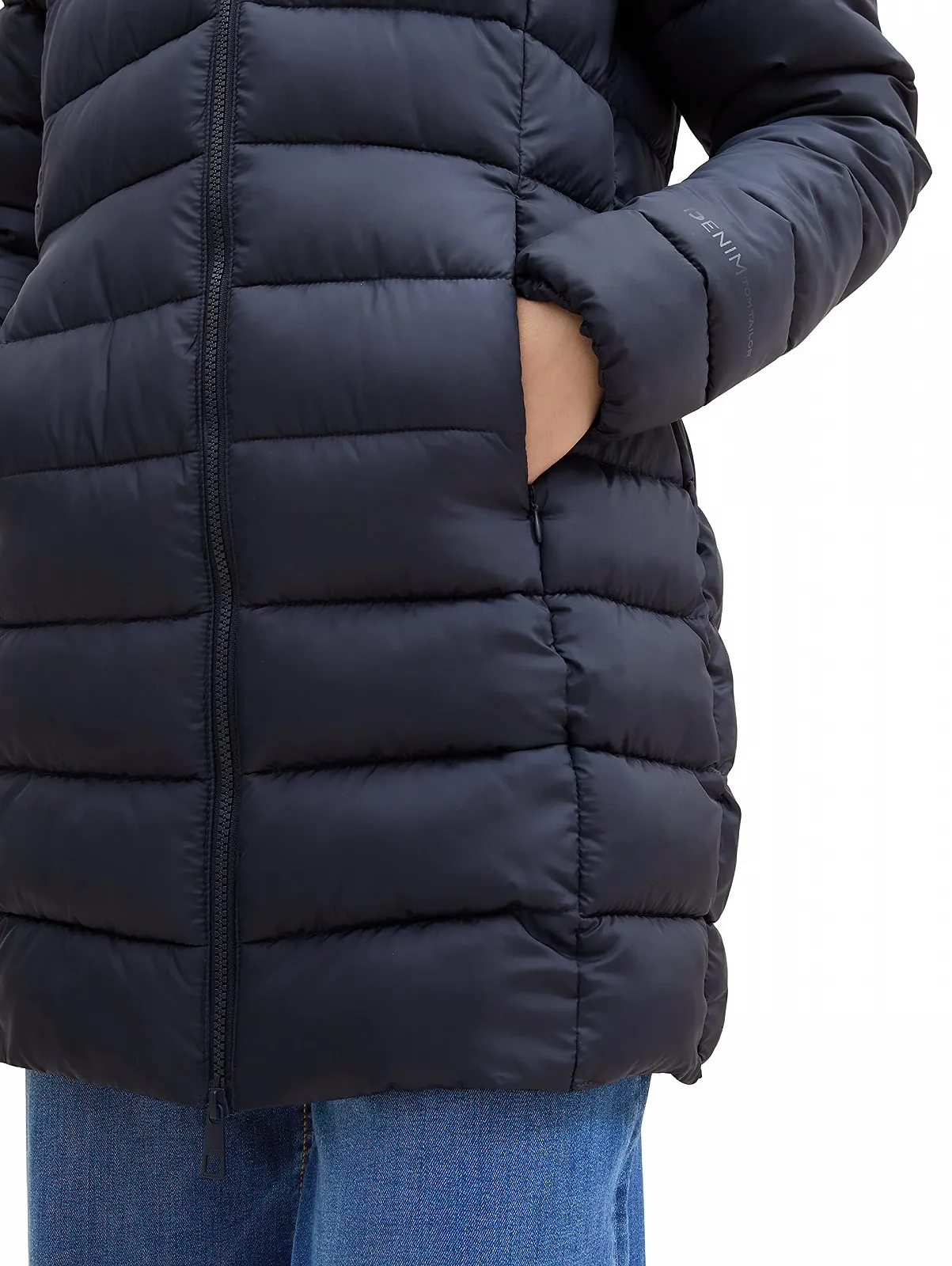 Джинсова куртка TOM TAILOR Denim Легка стьобана з капюшоном, фото №6