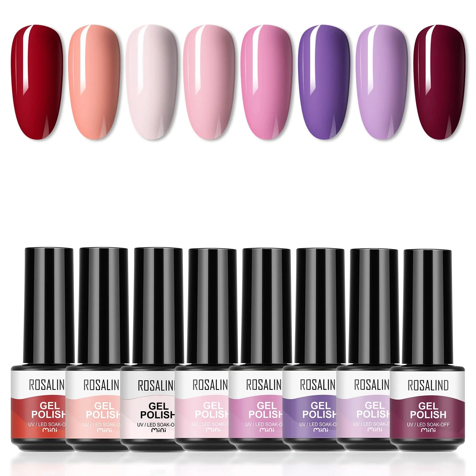 Гель-лак ROSALIND Набір пастельних відтінків Цукеркові кольори 8 кольорів, фото №1