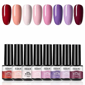 Гель-лак ROSALIND Набір пастельних відтінків Цукеркові кольори 8 кольорів - Фото 1