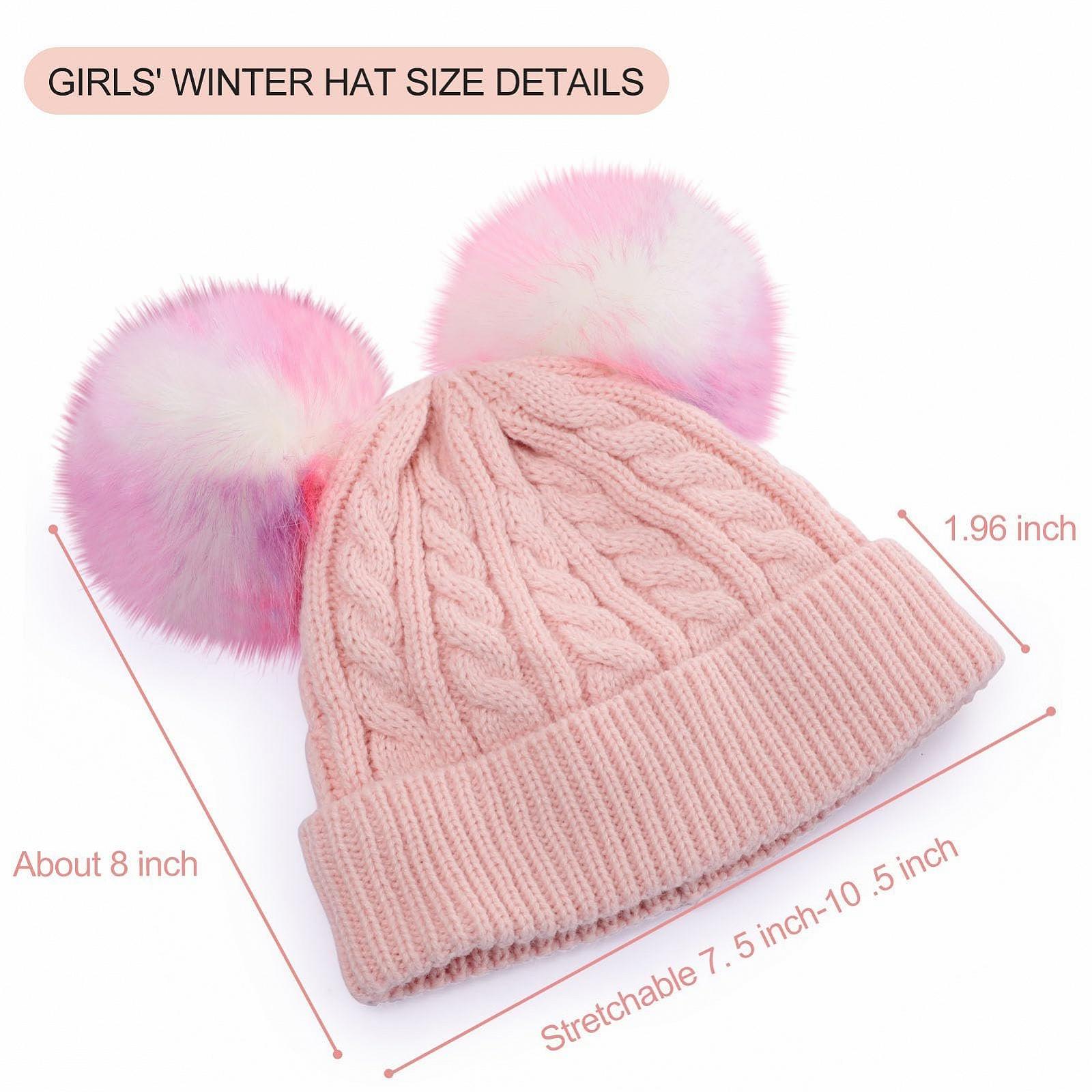 Шапка-біні CHUANGLI Дитяча для дівчат, тепла, на флісовій підкладці, фото №6