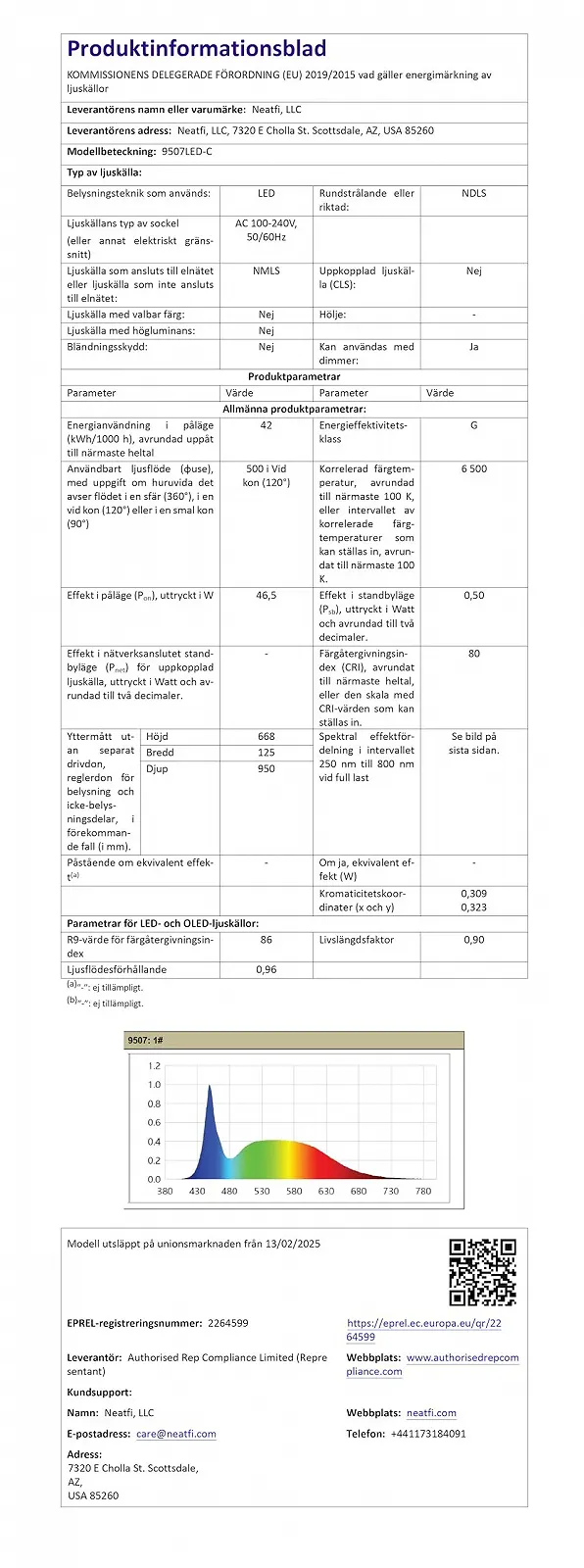 Настільна лампа Neatfi LED 3500 люмен 45 Вт 26 дюймів Wide Shade (White), фото №14