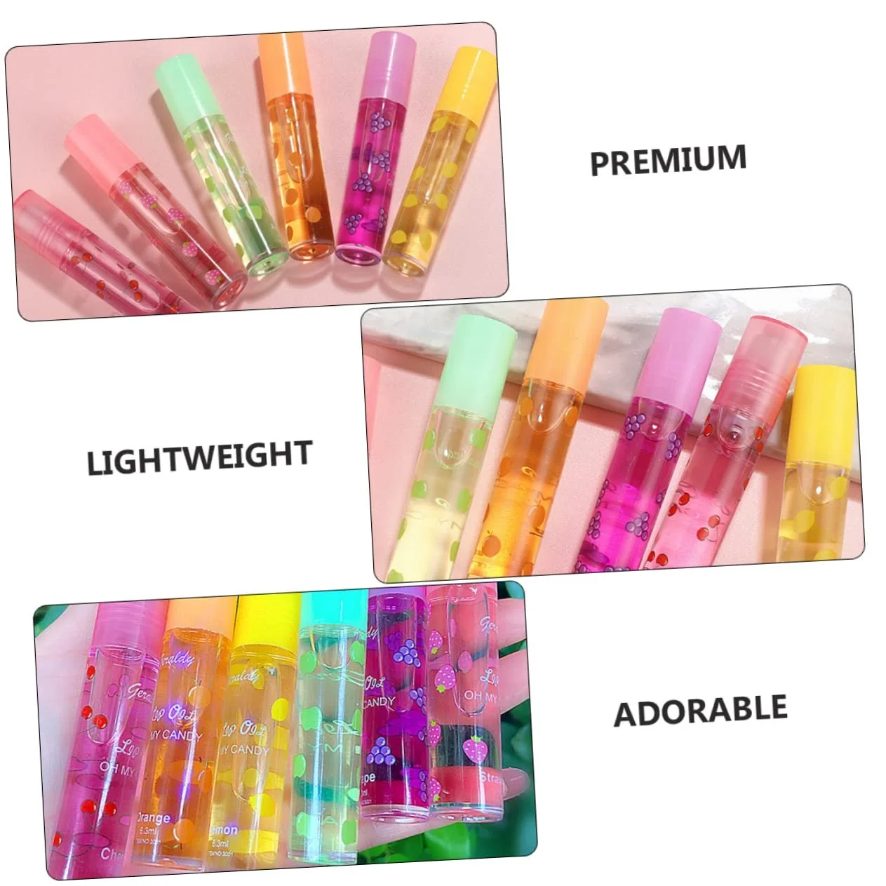 Блиск для губ Outanaya 5St Фруктовий Прозорий Блискучий Прозорий Барвистий, фото №9