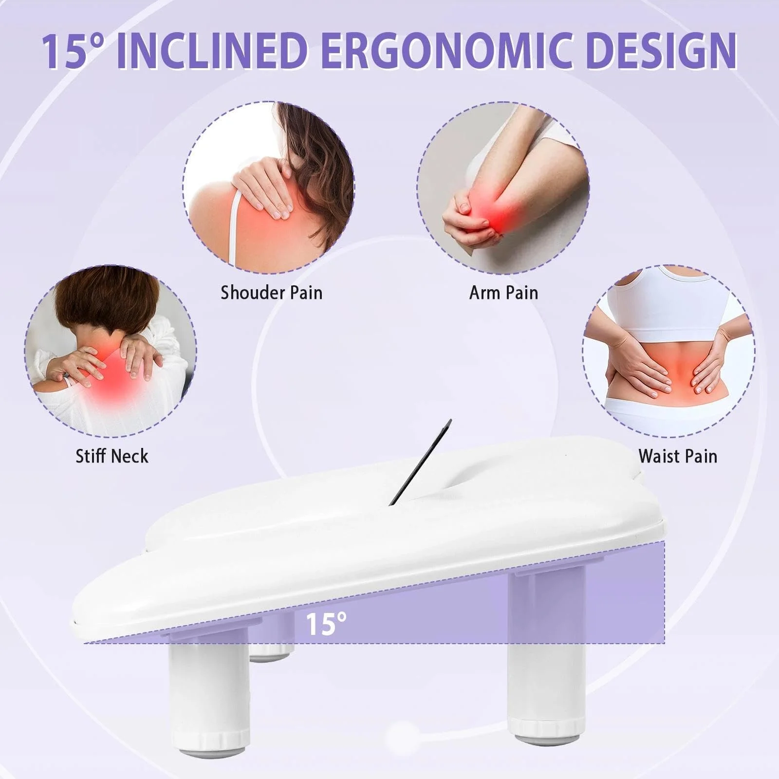 Підставка для рук Манікюрний стіл з тримачем для мобільного телефону, U-подібна підставка для рук з PU шкіри, фото №8