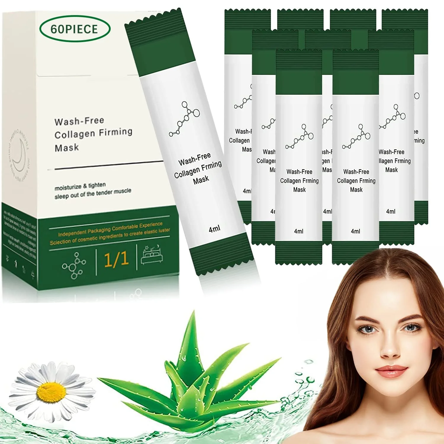 Маска для обличчя Корейська Collagen Firming 60 шт, фото №1
