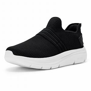 Кросівки FitVille Slip-On Extra Wide Чорний/Сірий - Фото 1