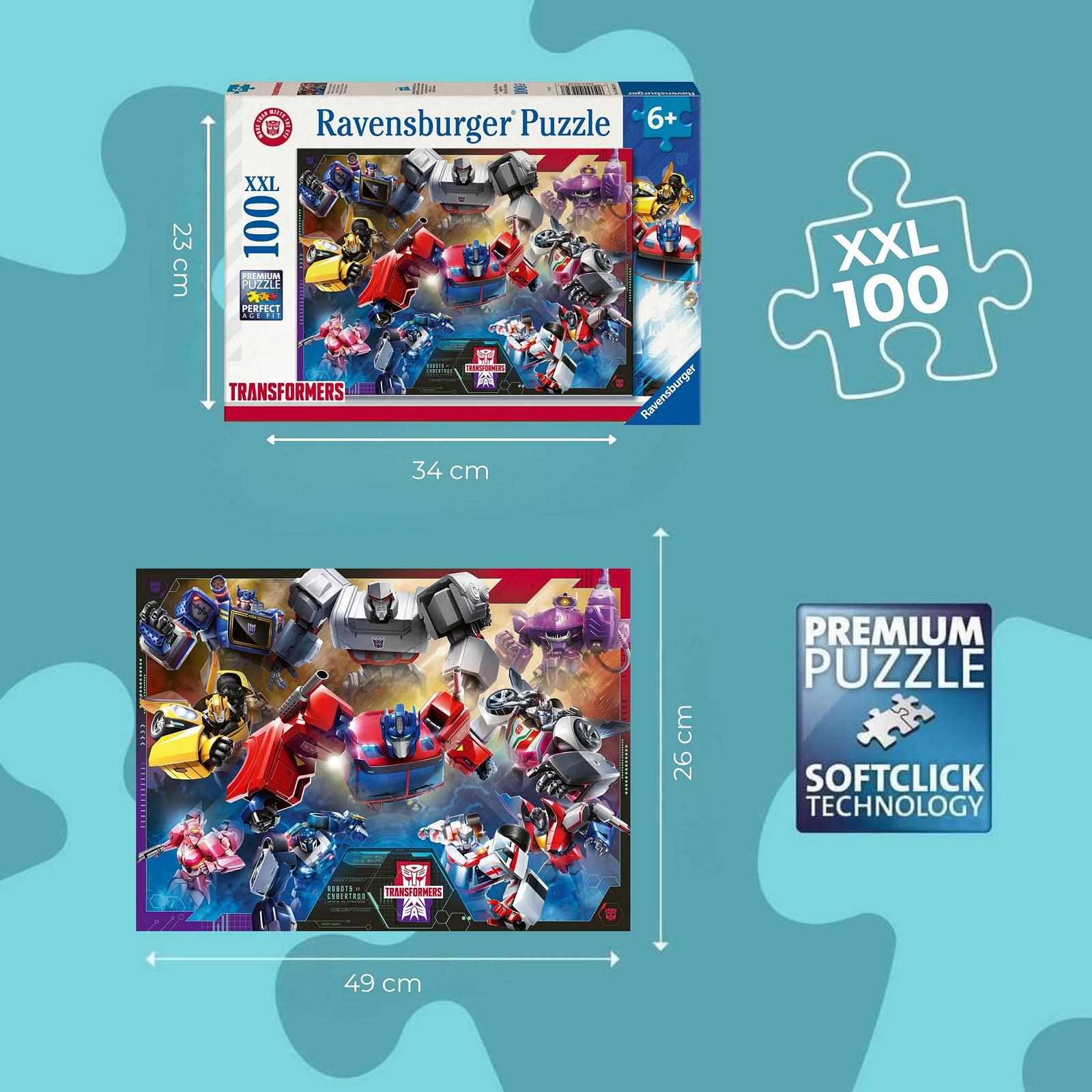 Пазл Ravensburger Transformers 100 элементов XXL 49 x 36 см, фото №3