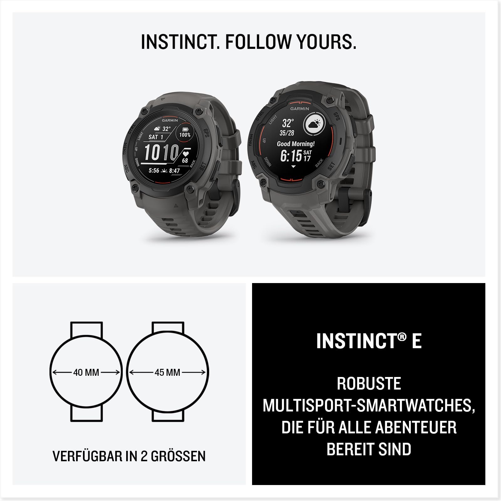 Смарт-часы мультиспортивные GPS Garmin Instinct E 45 мм, дисплей 0.9 дюйма, до 16 дней работы от батареи, фото №8